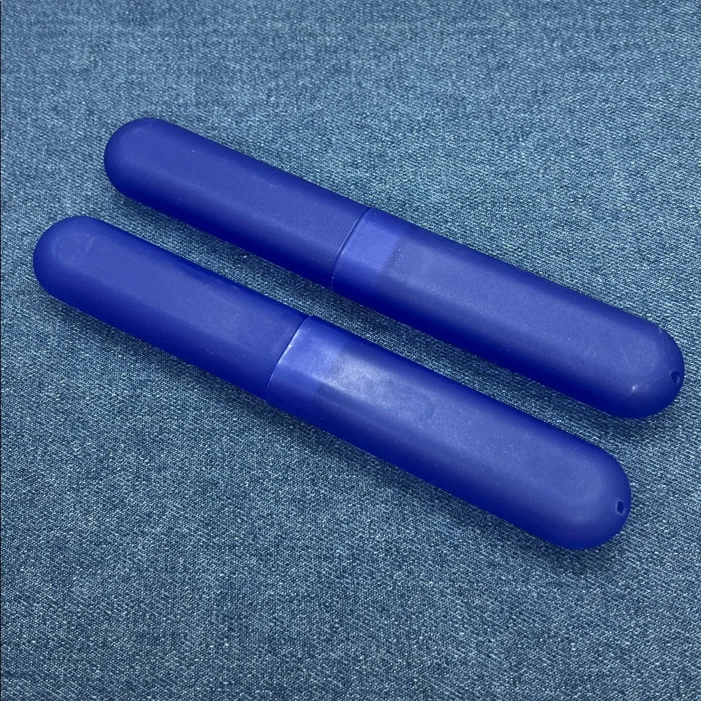 Toothbrush Travel Plastic Case Portable Tube Protector Holder Lot of 2 NWOT